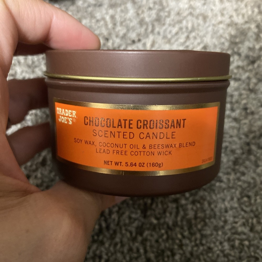 Trader Joe's Chocolate Croissant Candle 5.64oz Soy Wax NEW Rare